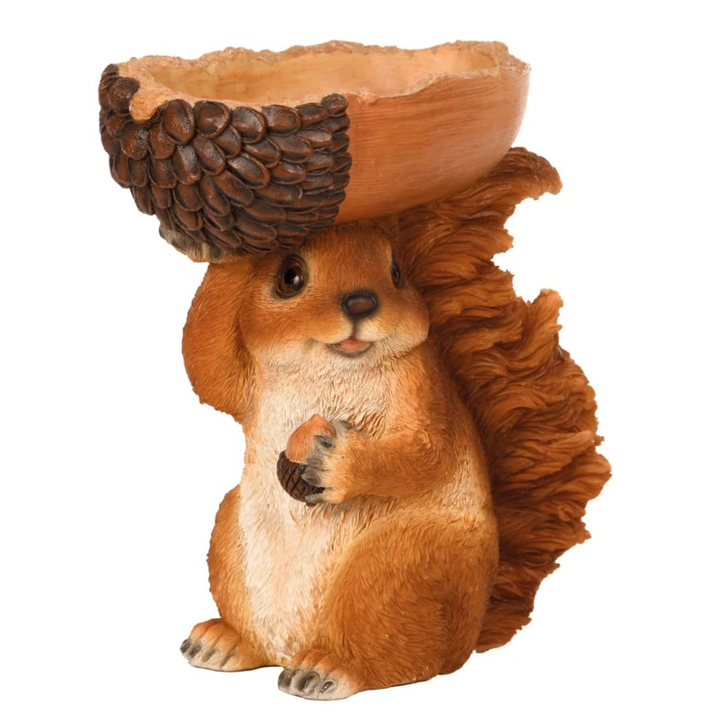 Esschert Design Feeding Bowl Acorn with Squirrel 18.5x10x20.5 cm