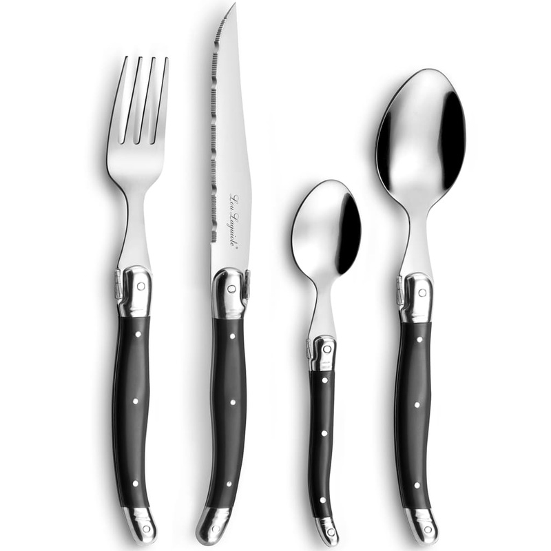 Lou Laguiole 24 Piece Cutlery Set Tradition Anthracite
