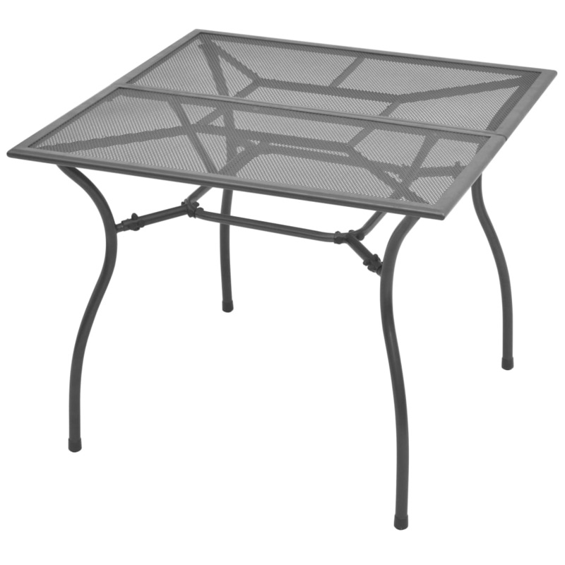 Berkfield Garden Table 90x90x72 cm Steel Mesh