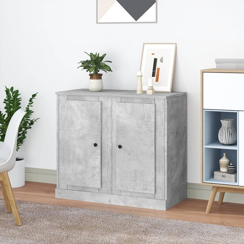 Berkfield Sideboards 2 pcs Concrete Grey 37.5×35.5×67.5 cm Engineered Wood