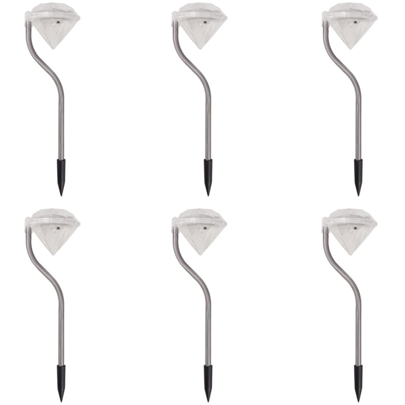 Berkfield Solar LED Garden Lights 6 pcs 9×7.8×29.5 cm